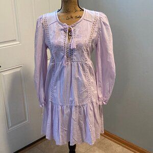 Embroidered Midi Dress Women Size M By Penelope Rose NWT